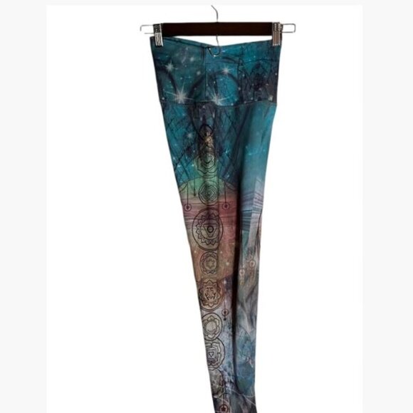 Evolution and Creation Seven Chakra Activewear Leggings EUC Size Small - Picture 2 of 5
